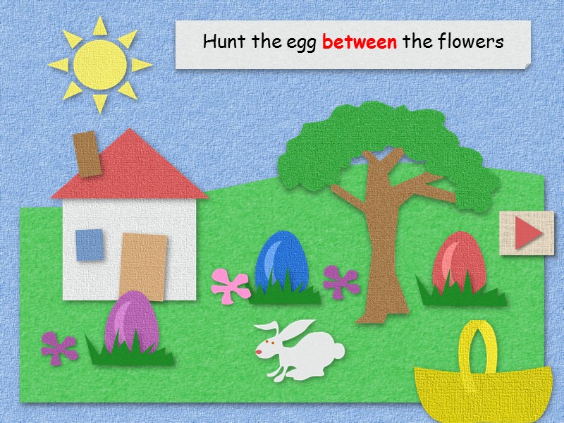 Hunt the egg between the flowers